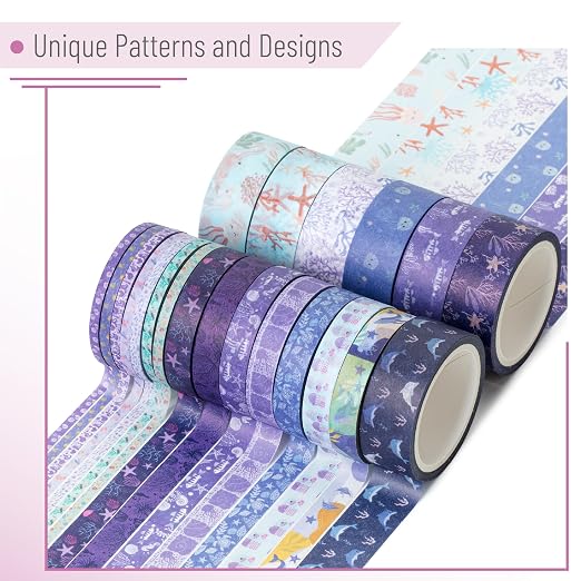 Mr. Pen- Washi Tape Set, 21 Rolls, 5 Yards/Roll | Washi Tape - Image 3