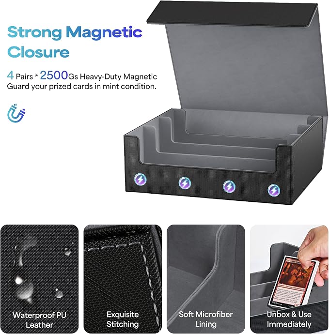 UAONO Trading Card Storage Box, Holds 1800 Sleeved Cards - Image 5