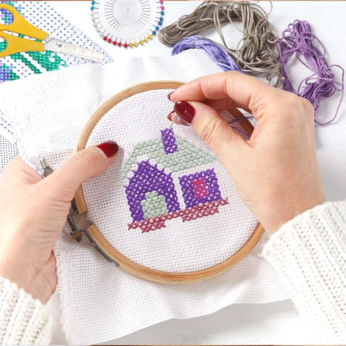 INSCRAFT 304 Pack Embroidery Kit, 200 Colors Threads, Instructions, Bag and - Image 6
