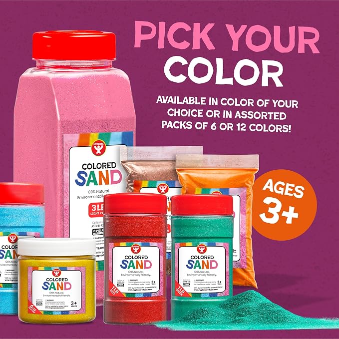 Hygloss Colored Sand for Crafts – 1 lb Bottle - Image 3