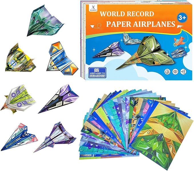 Xuoent Paper Airplane Kit, Kids Origami Kit, World Classic Paper Planes by Unknown