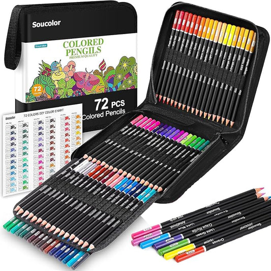 Soucolor 72-Colors Premium Artist Colored Pencils Set by Soucolor