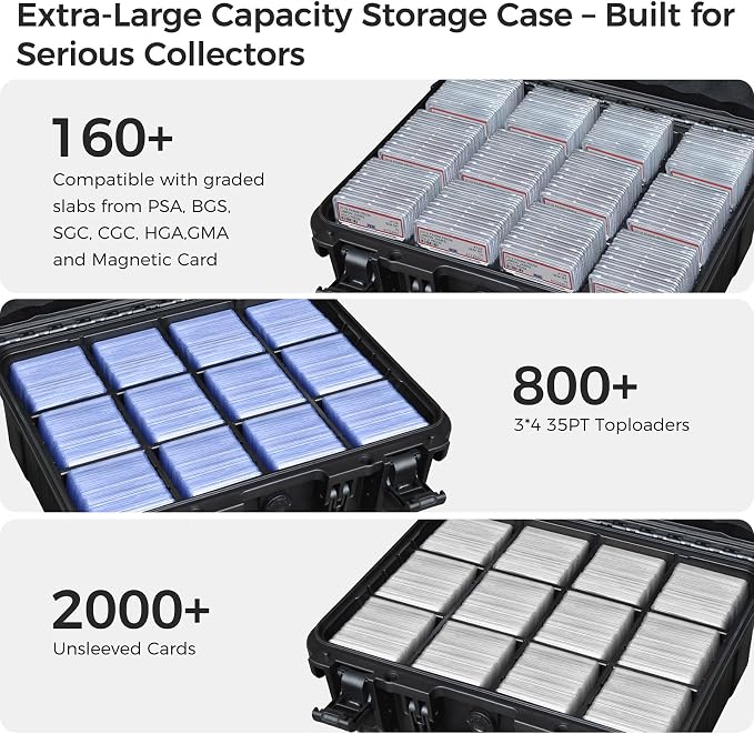 Turokacase Graded Card Case Storage Box – Extra Large Trading Card Storage Box - Image 5