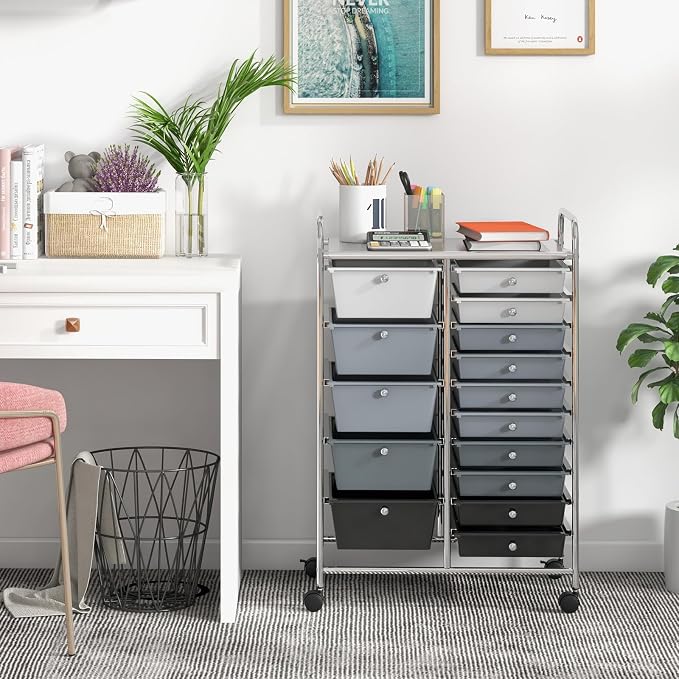 BECOMFORT 15-Drawer Rolling Cart - Image 2