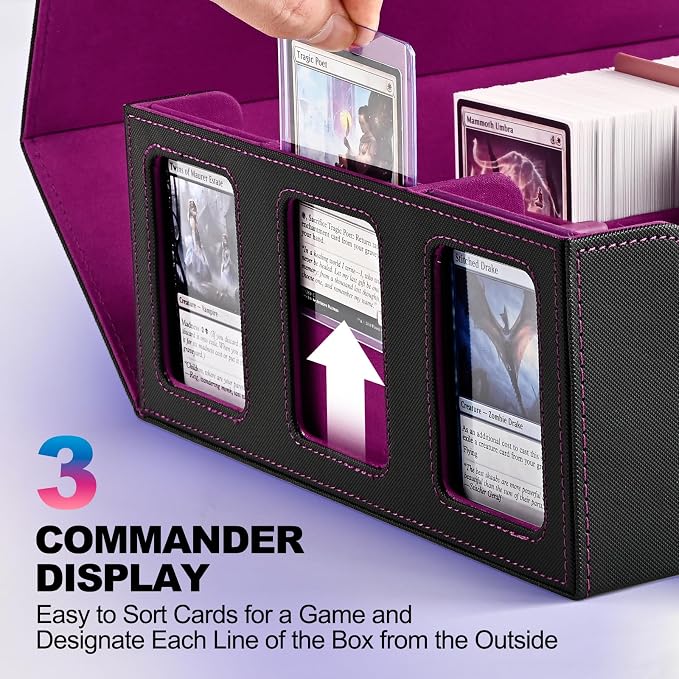 UAONO Card Storage Box for Trading Cards, 1800+ Commander Deck Box for MTG - Image 2