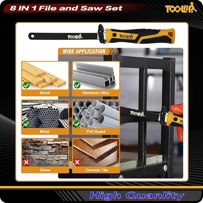 TOOLAN: File Set, File & Saw Set. metal file, metal files tools - Image 6