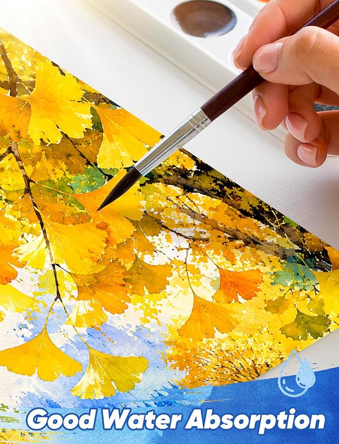82 Sheets Watercolor Paper Bulk 5"x7", 110lb/230gsm Cold Press Thick Water - Image 3
