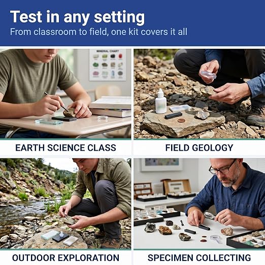 United Scientific™ Mineral ID Kit, 7 Piece Geology Rock Testing Tools | Mohs - Image 4