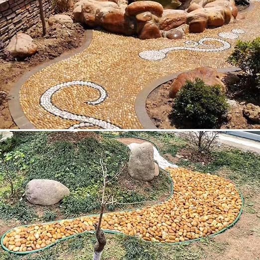 YISZM 20lbs Yellow River Rocks for Landscaping, 2-3 Inch Natural Pebbles for - Image 6