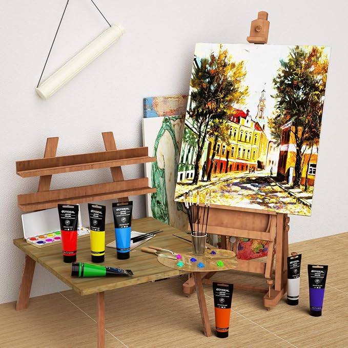 GOTIDEAL Acrylic Paint Mid Yellow Tubes Non Toxic Non Fading, Rich Pigments - Image 4