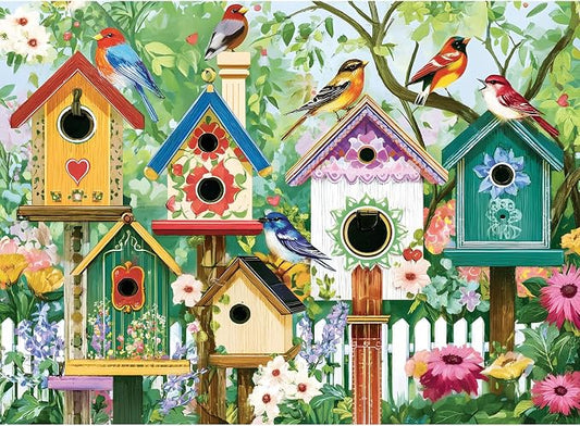 500 Piece Puzzle for Adults, Colorful Birdhouses 500 Piece Puzzle, Vibrant by Unknown