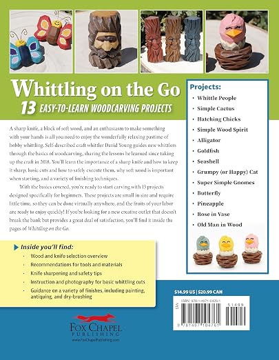 Whittling On the Go: 13 Easy-to-Learn Woodcarving Projects Full-Size Patterns - Image 2