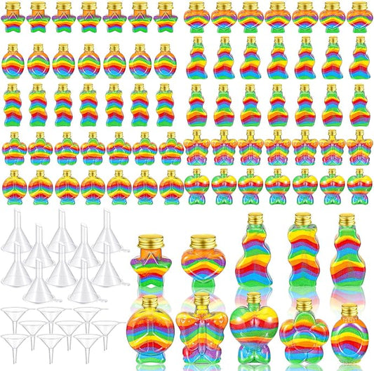 Bokon 100 Pcs Plastic Sand Art Bottles Bulk Sand Art Containers by Bokon