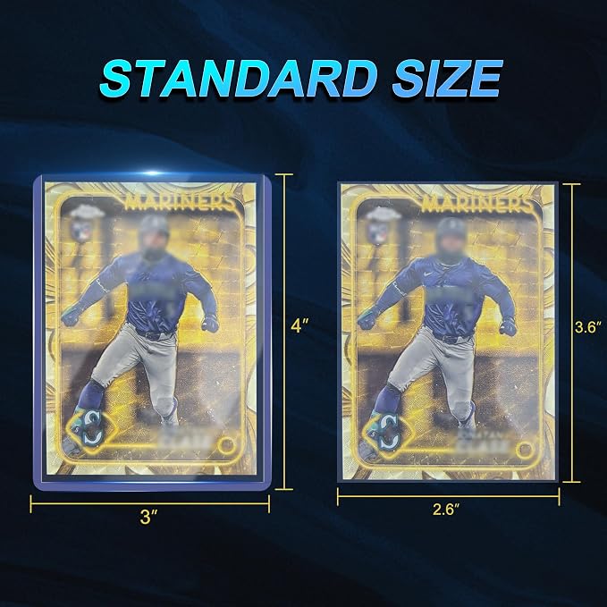 1000 Card Sleeves, Baseball Card Sleeves, Hard Plastic Card Holder - Image 2