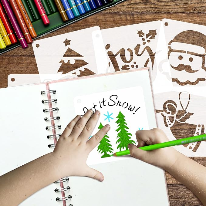50 PCS Christmas Painting Stencils Reusable Christmas Stencils - Image 3