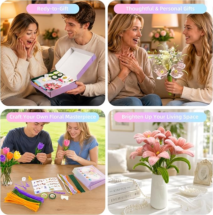 800 Pcs Pipe Cleaner Flower kit - Image 7