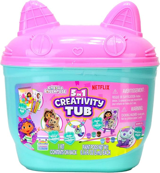 Tara Toys Gabby's Dollhouse 5-in-1 Creativity Tub Multi-Activity Art Kit by TaraToys