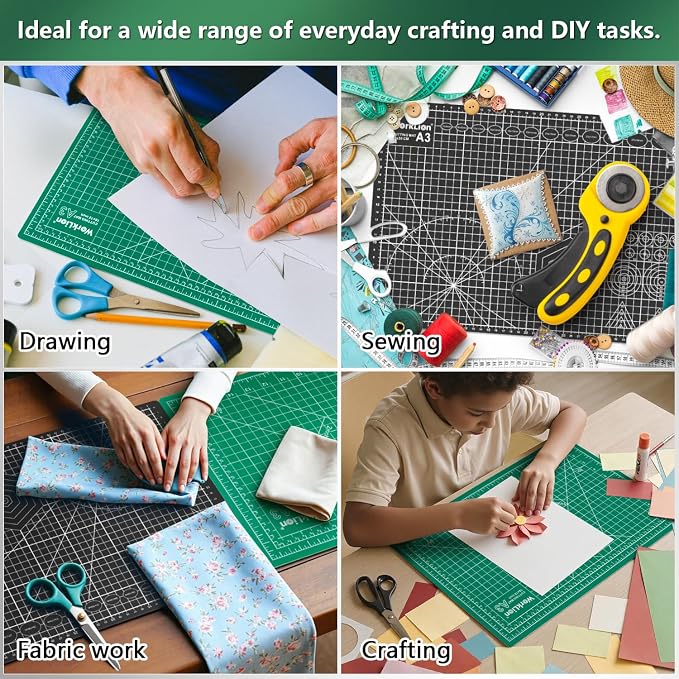 Worklion Self Healing Craft Mat: 18"x12" Rotary Cutting Mat - Image 7