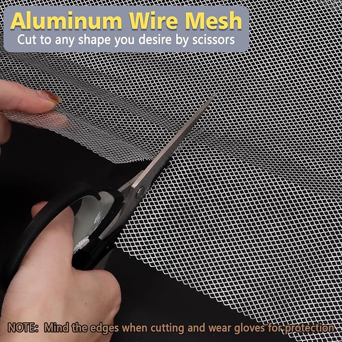 Sculpting Wire Mesh Roll 15.7 X 196.8 Inch, Aluminum Wire Mesh - Image 3