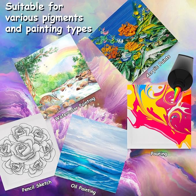 12PCS Mini Canvases for Painting – 4 x 4 in Bulk Small Square Stretched Canvases - Image 4
