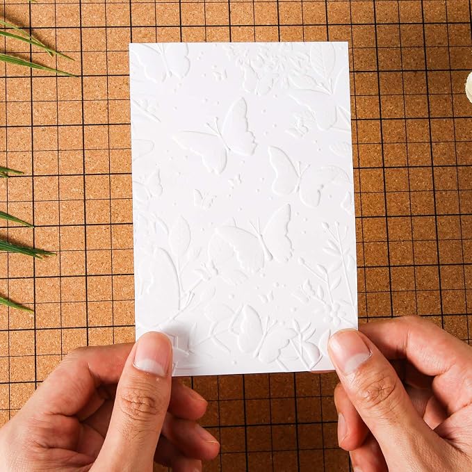 3D Embossing Folders, Textured Flowers Leaves Embossed Template 5x7 Inch - Image 6