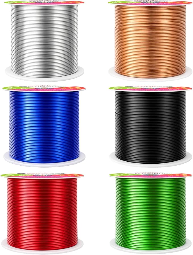 Mandala Crafts 22 GA Black Red Green Assorted Anodized Aluminum Craft Wire | - Image 2