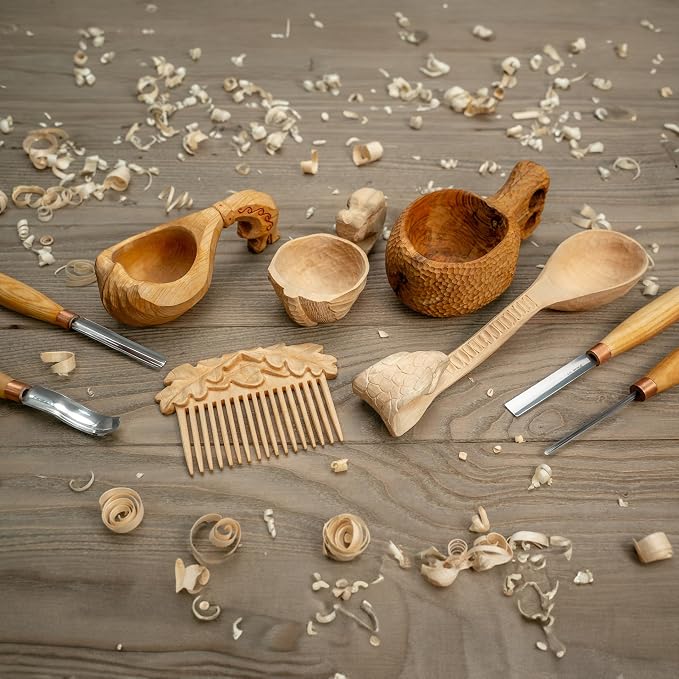 BeaverCraft Wood Carving Chisels, V Gouge - Image 8