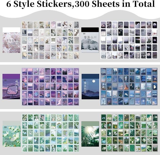 600 Pieces Washi Sticker Set, 12 Set Scrapbooking Diary Planner Album Diary - Image 4