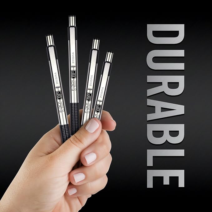 Zebra Pen F-301 Ballpoint Black Ink Fine Point 0.7mm Stainless Steel - Image 2