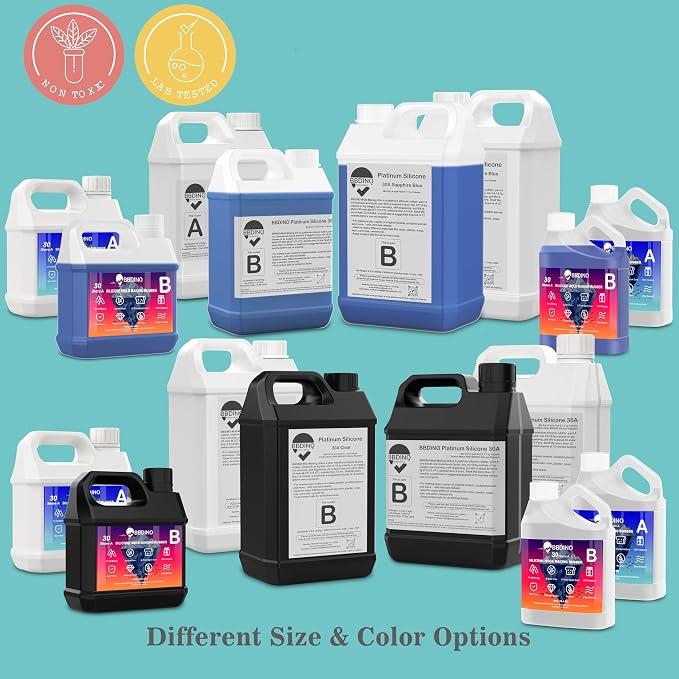 BBDINO Silicone Mold Making Kit 30A 4.4 lbs Translucent, High Strength Liquid - Image 5