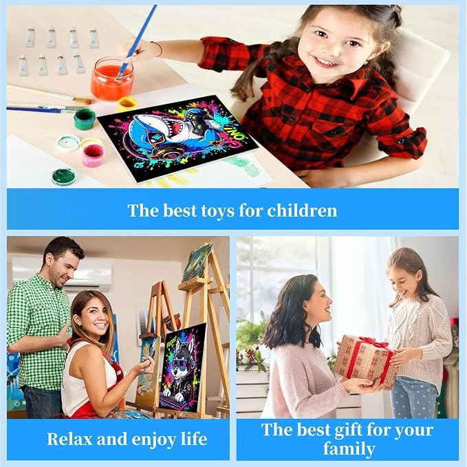 4 Pack Paint by Numbers Kit for Kids - Image 7