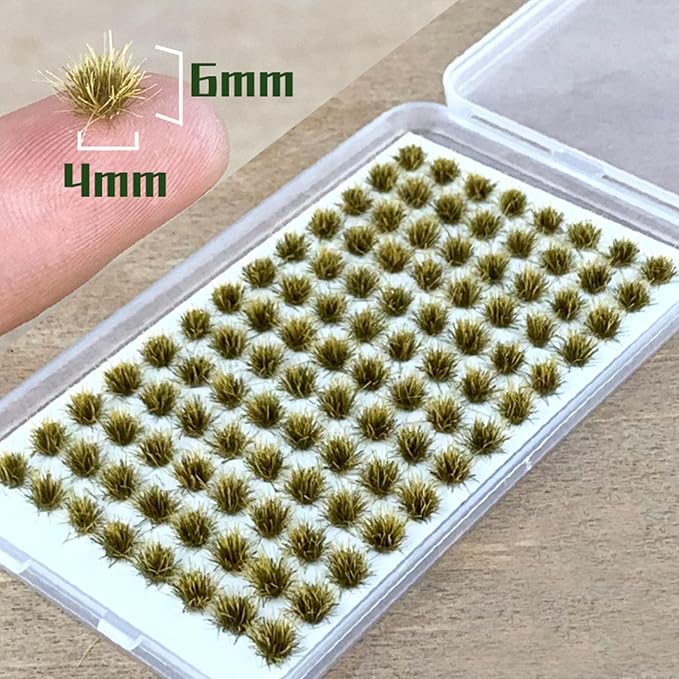 Woohome 208 PCS Static Grass Tuft Green Model Grass Tufts Terrain Model Kit - Image 5