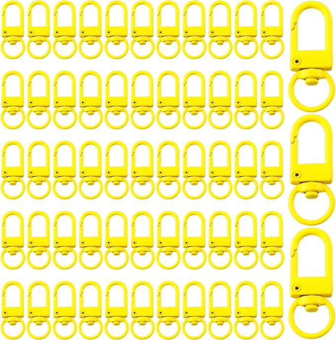KJML DIY Keychain clip 60pcs Swivel Snap Lobster Claw Keychain Clasps Lanyard by KJMLDIY