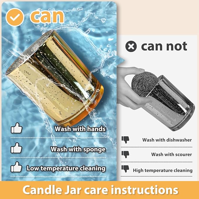 SHOWIN Thick Candle Jars for Making Candles 16 Pcs, 7 OZ Empty Jars - Image 6