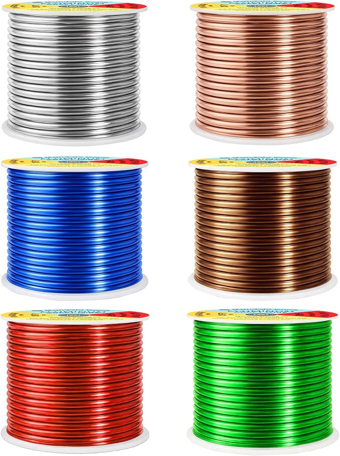 Mandala Crafts 10 GA Green Brown Red Assorted Anodized Aluminum Craft Wire | - Image 2