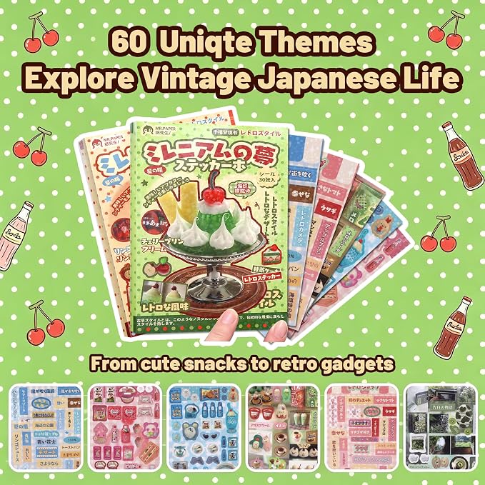 Tmtains 60 Sheets Japanese Sticker Book - Image 4