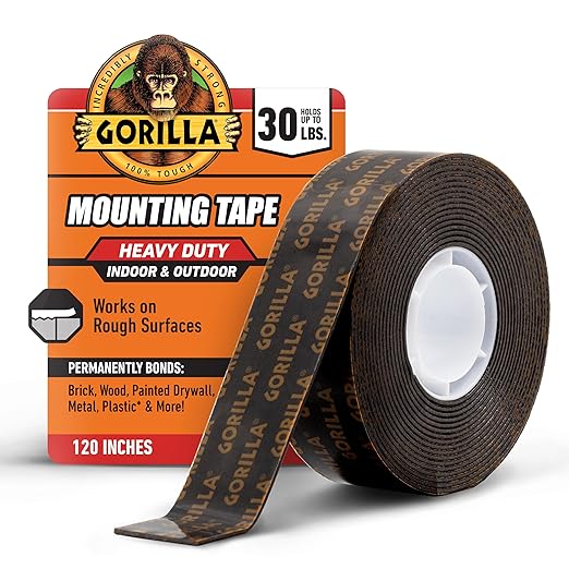Gorilla Heavy Duty Double Sided Mounting Tape, Industrial Strength Adhesive by Gorilla