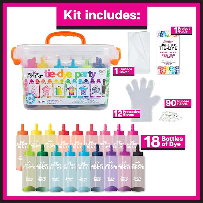 Tulip One-Step Tie Dye Kit, Large Group Activity, 14 Vibrant Colors, Permanent - Image 2