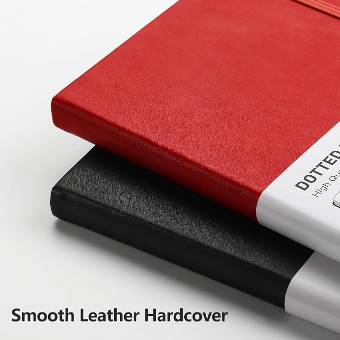 RETTACY Dotted Journal Notebook, 192 Pages, A5 Medium Size | Leather Hardcover - Image 4