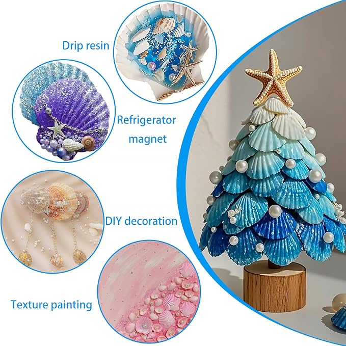 Lanwexy 16PCS Sea Shells Scallop Shells Natural White Sea Shells - Image 4