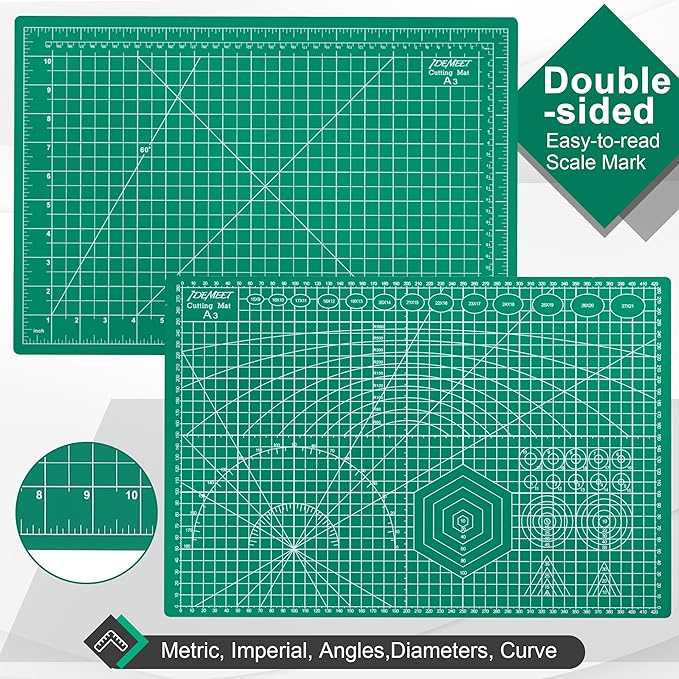 Density-upgraded Self Healing Cutting Mat, 18inch x 12inch Craft Cutting Mat - Image 3