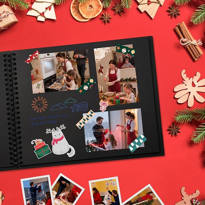 Scrapbook 10x10 Inch DIY Scrapbook Album Hardcover Kraft Paper 40 pages/20 - Image 9