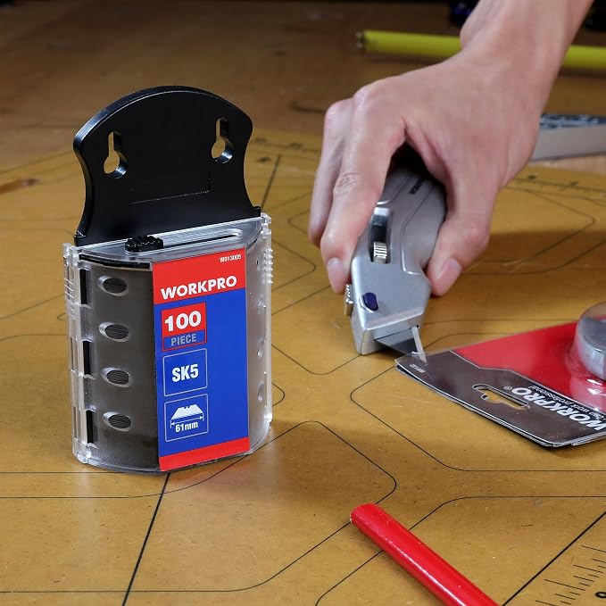 WORKPRO Utility Knife Blades, SK5 Steel, - Image 9