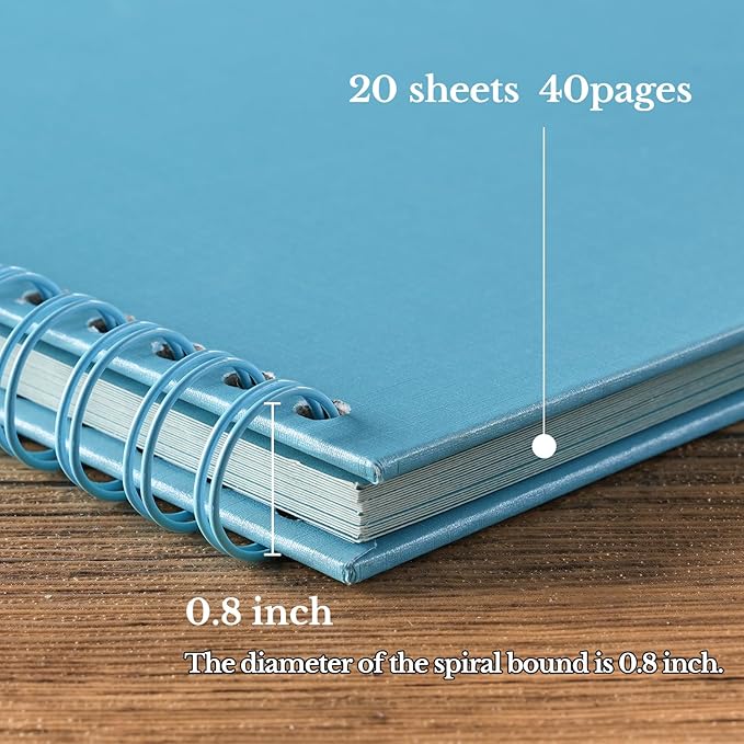 potricher 8 x 8 Inch DIY Scrapbook Album 40 Pages Hardcover Kraft Paper Scrap - Image 4