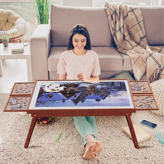 Puzzle Board 1500 Pieces, 34.3”x 26.5” Jigsaw Puzzle Table by Unknown