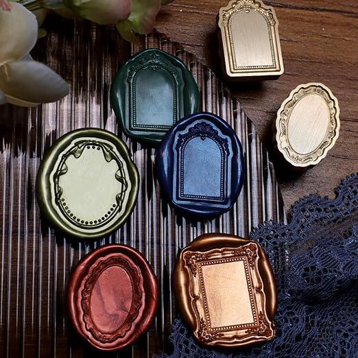 Frame Wax Seal Stamp Kit, 3D Embossed Relief Carving Wax Seal Stamp Head and - Image 5