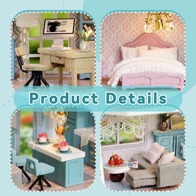 Flever Dollhouse Miniature DIY House Kit Creative Room - Image 8