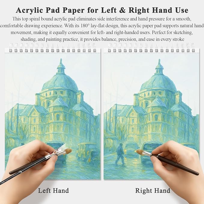 Fuxi Acrylic Sketchbook 8.5x11, 20 Sheets Paint Paper - Image 5