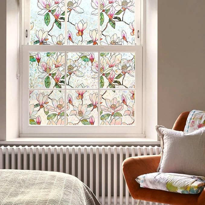Ranzdn Window Privacy Film, Stained Glass, Static Cling, 23.6" x 157.4" | No - Image 4