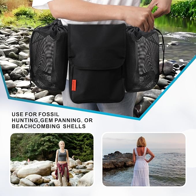 Rock Collecting Bag, Foraging Waist Pack - Image 7